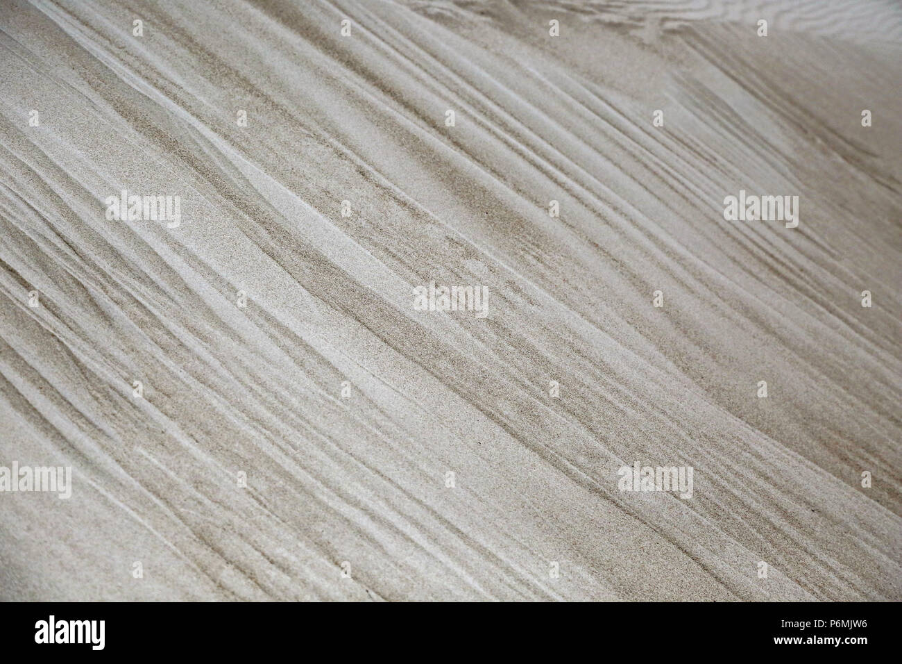Warnemuende, wave pattern in the sand Stock Photo