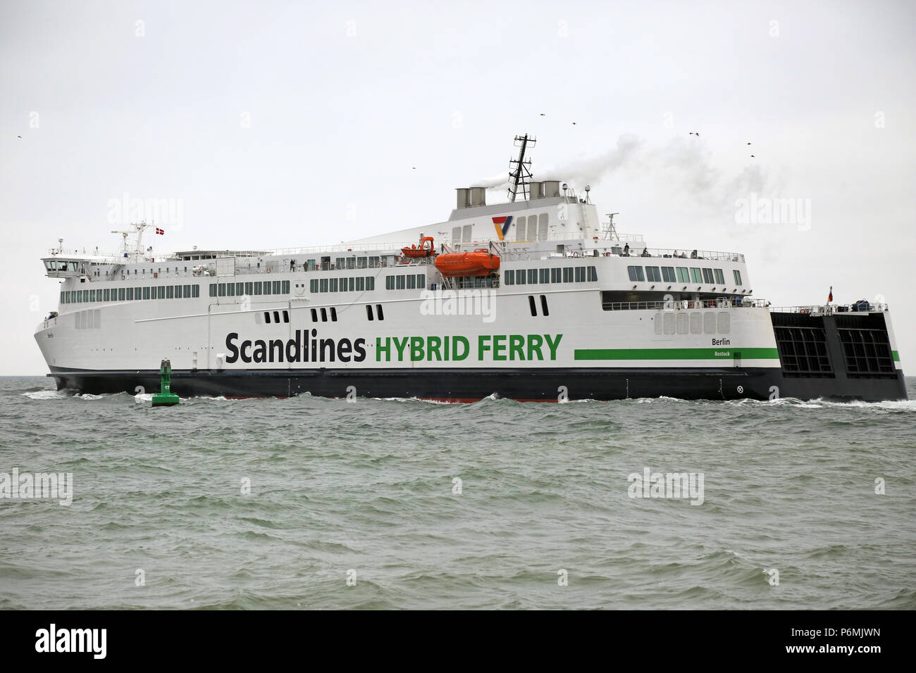 Warnemuende, Scandlines ferry Stock Photo