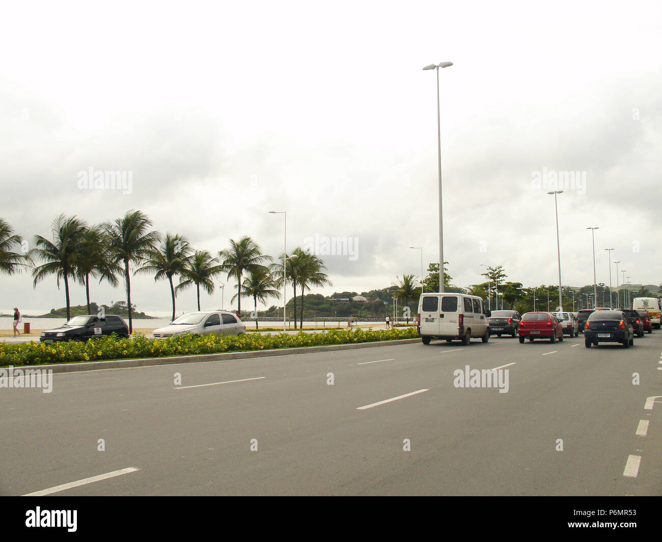Avenue, cars, beach, Vitória, Espírito Santo, Brazil Stock Photo Alamy