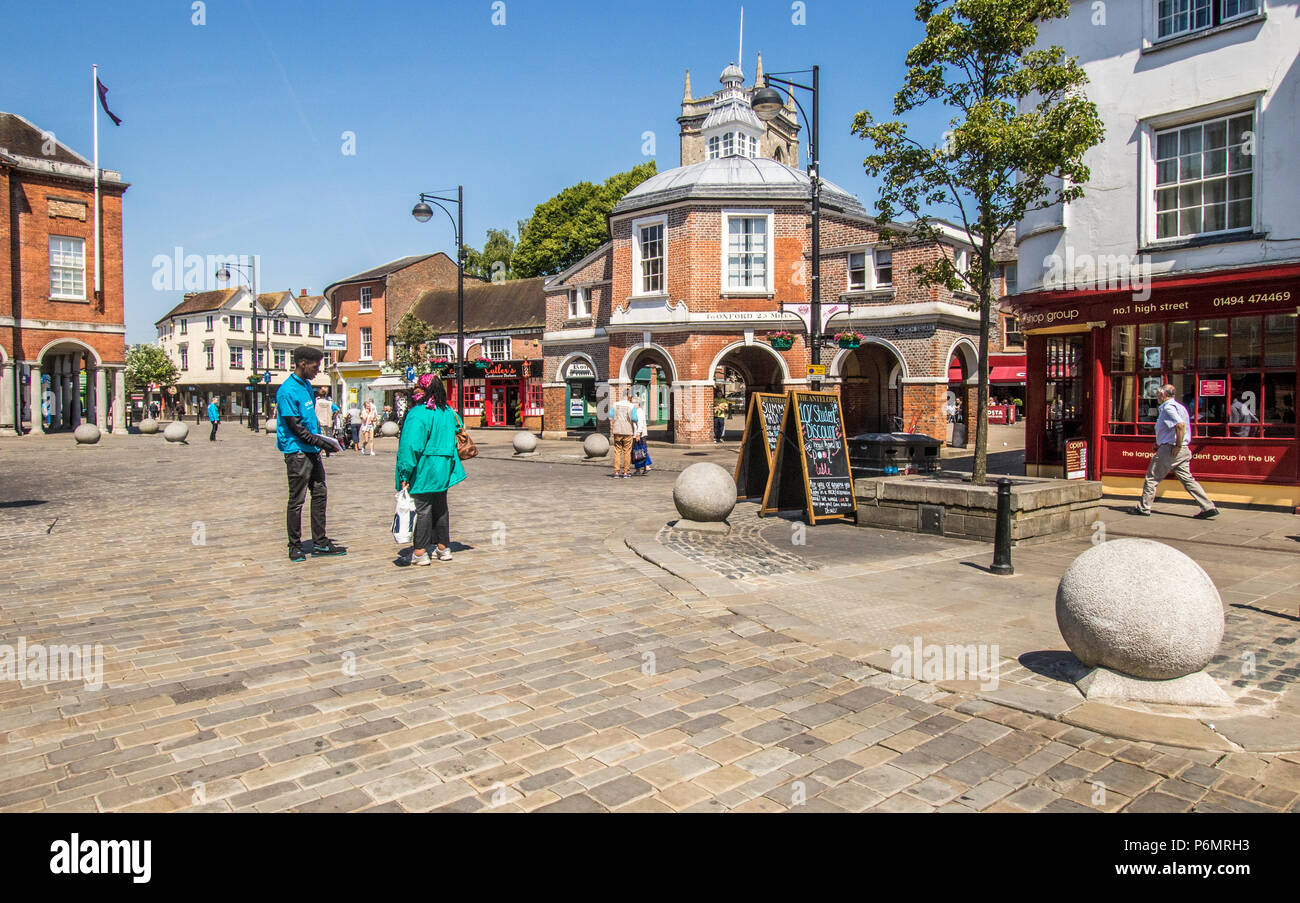 Town centre High Wycombe Buckinghamshire United Kingdom Stock Photo