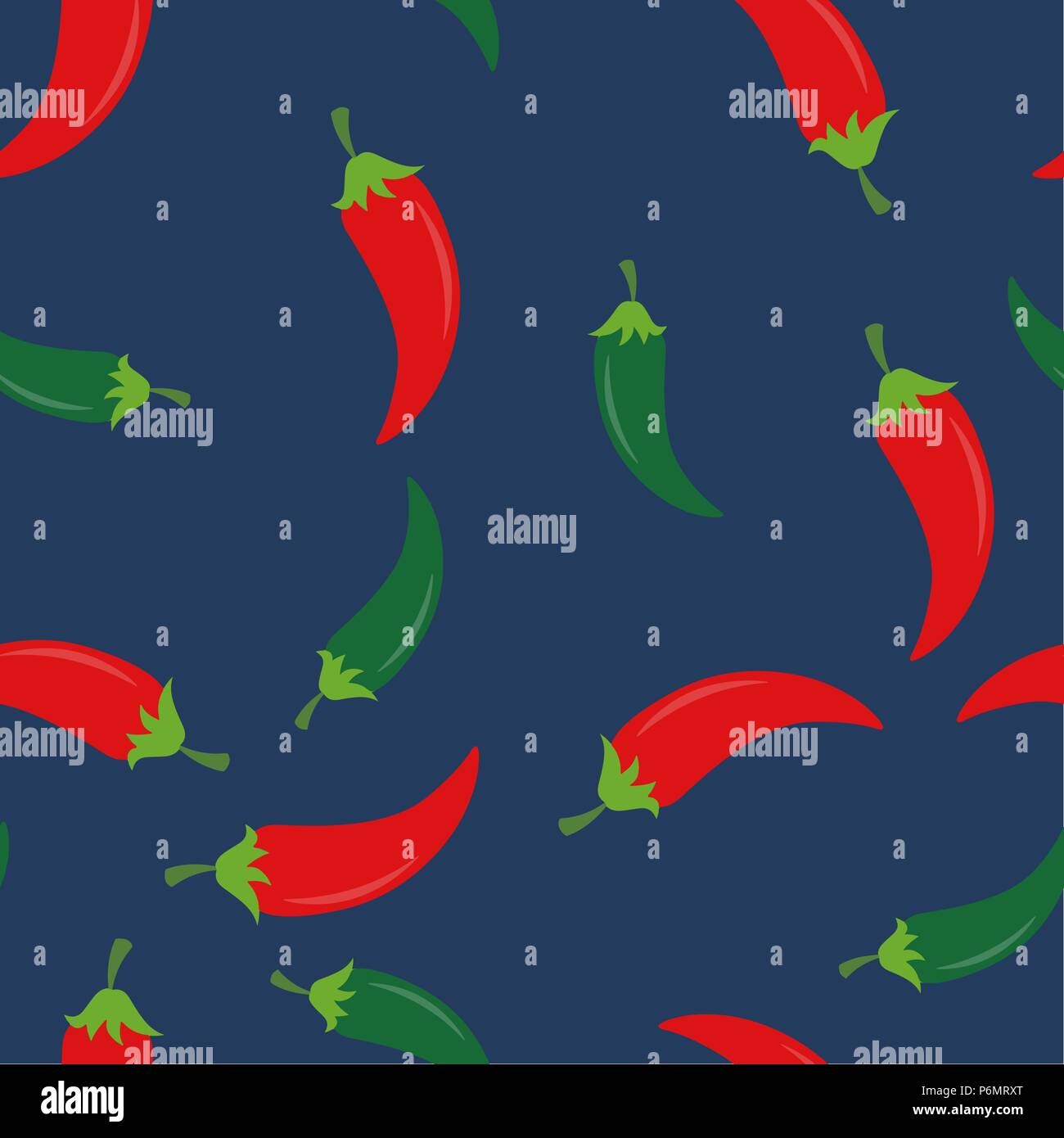 Red and green chili peppers pattern seamless. Vector illustration. Food