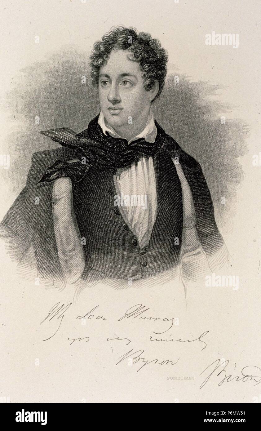 Lord George Gordon Noel BYRON (1788-1824), 6th Baron Byron: English poet Stock Photo - Alamy
