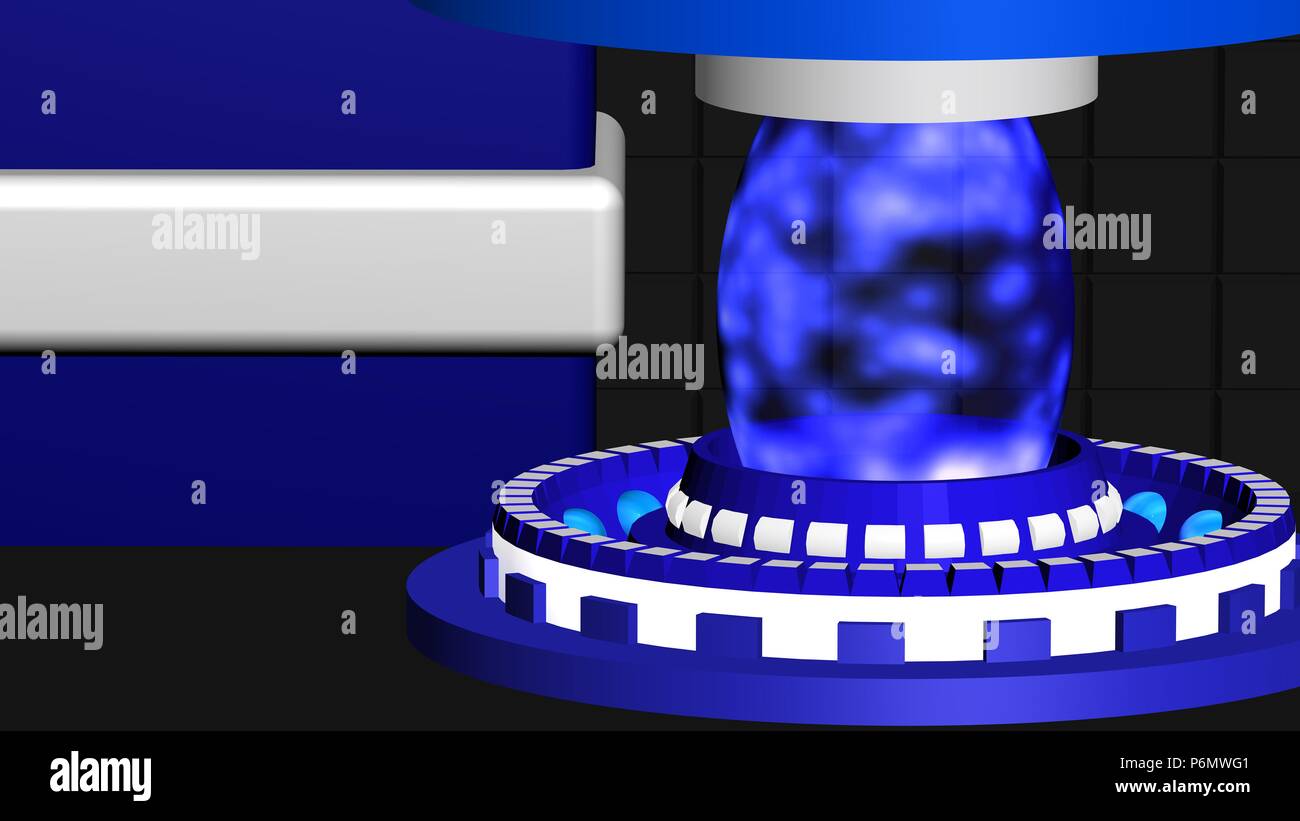 circular background with transparent tube and abstract shapes Stock ...