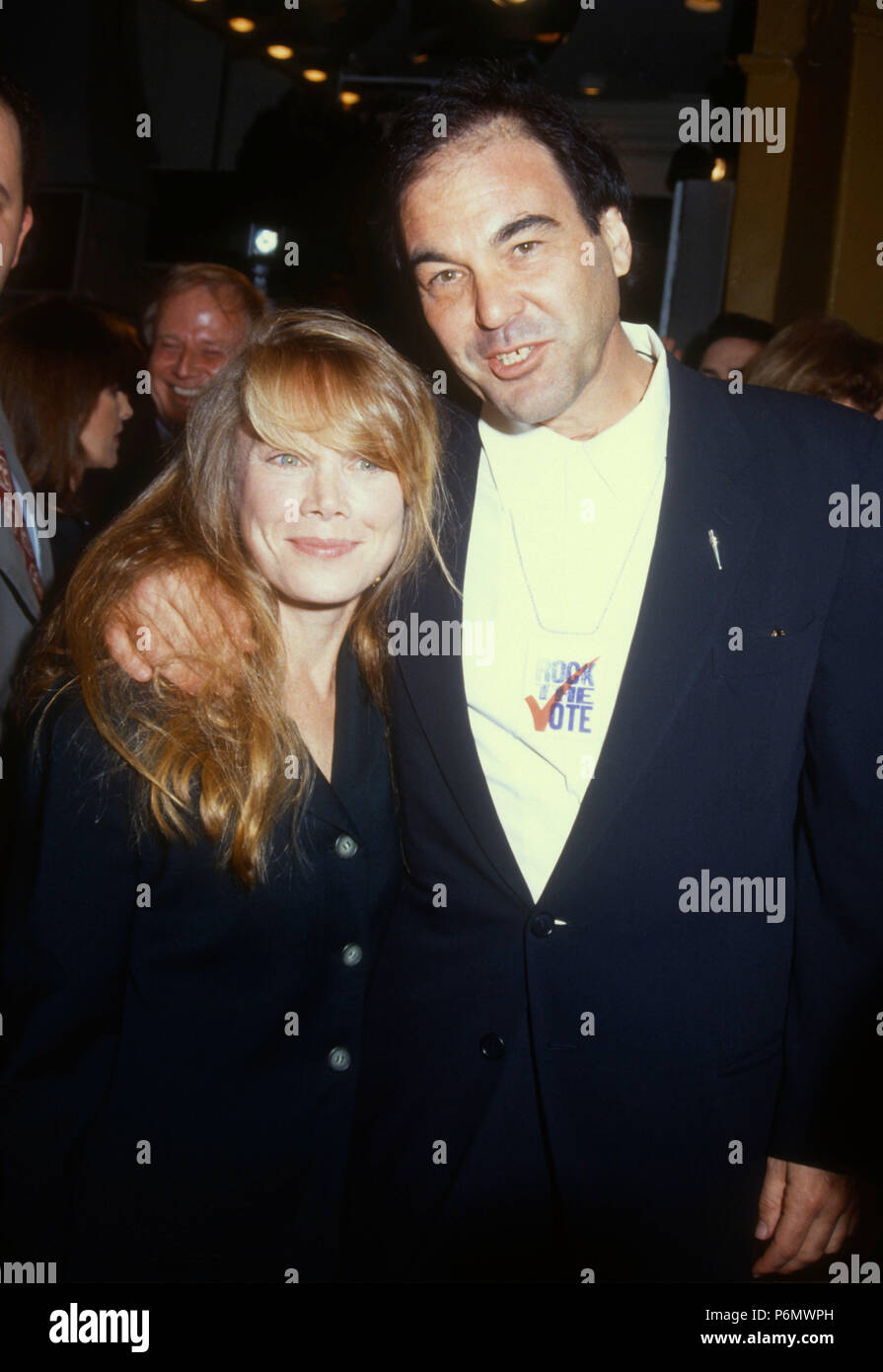 WESTWOOD, CA - DECEMBER 17: (L-R) Actress Sissy Spacek and director Oliver Stone attend the 'JFK' Westwood Premiere on December 17, 1991 at Mann Village Theatre in Westwood, California. Photo by Barry King/Alamy Stock Photo Stock Photo