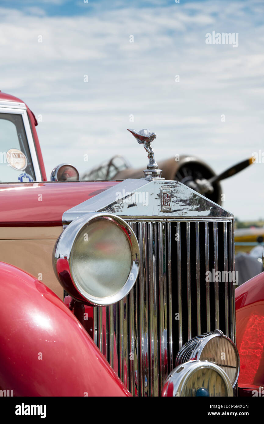 Vintage 1930 Rolls Royce at the flywheel festival at Bicester Heritage Centre. Oxfordshire, England Stock Photo