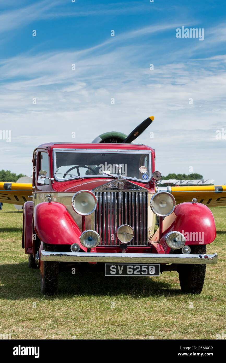 Vintage 1930 Rolls Royce at the flywheel festival at Bicester Heritage Centre. Oxfordshire, England Stock Photo