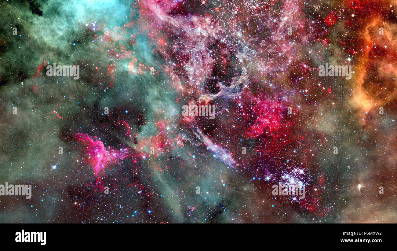 Night sky with stars and nebula. Elements of this image furnished by ...