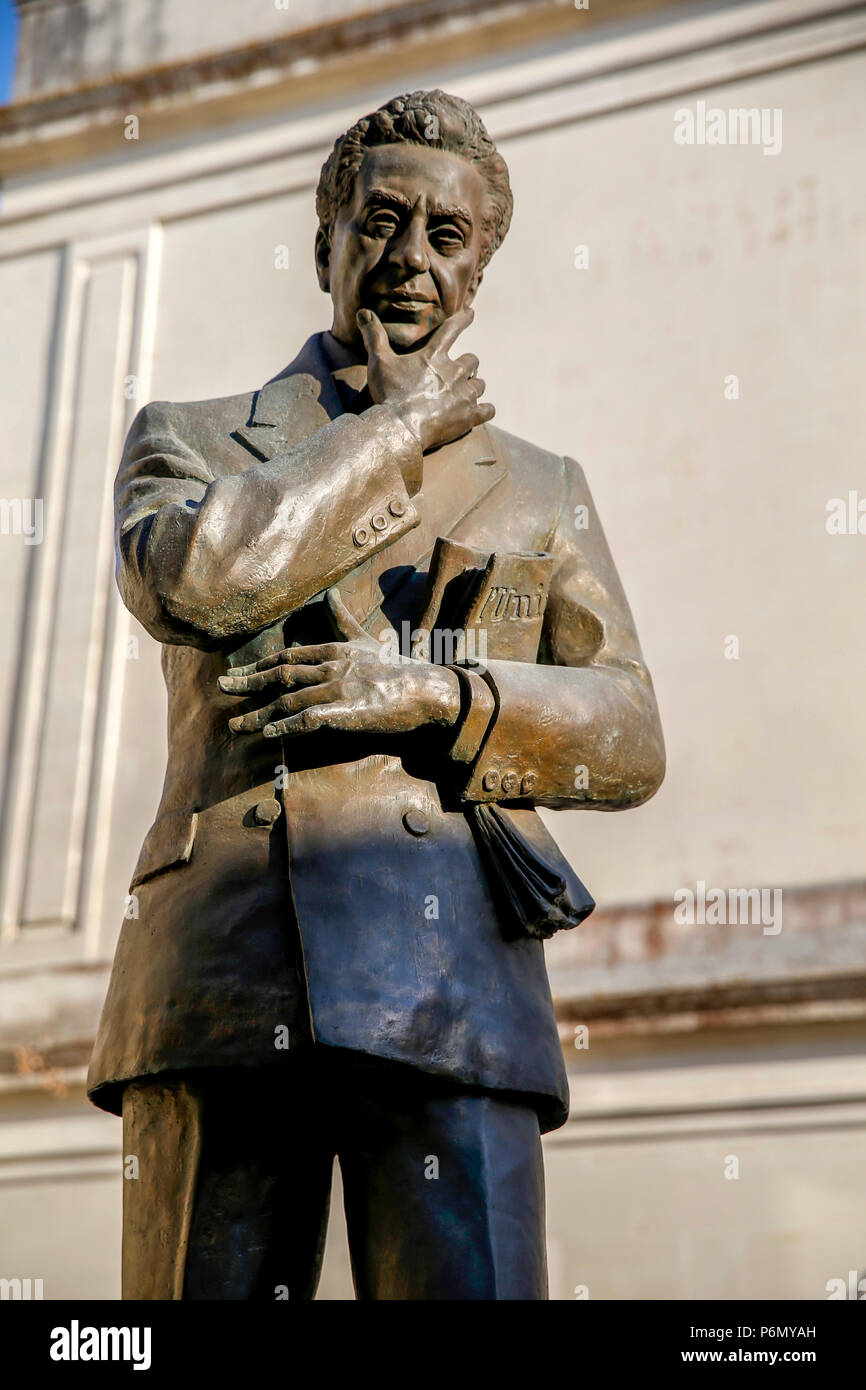 Aldo Moro statue Maglie, Italy Stock Photo