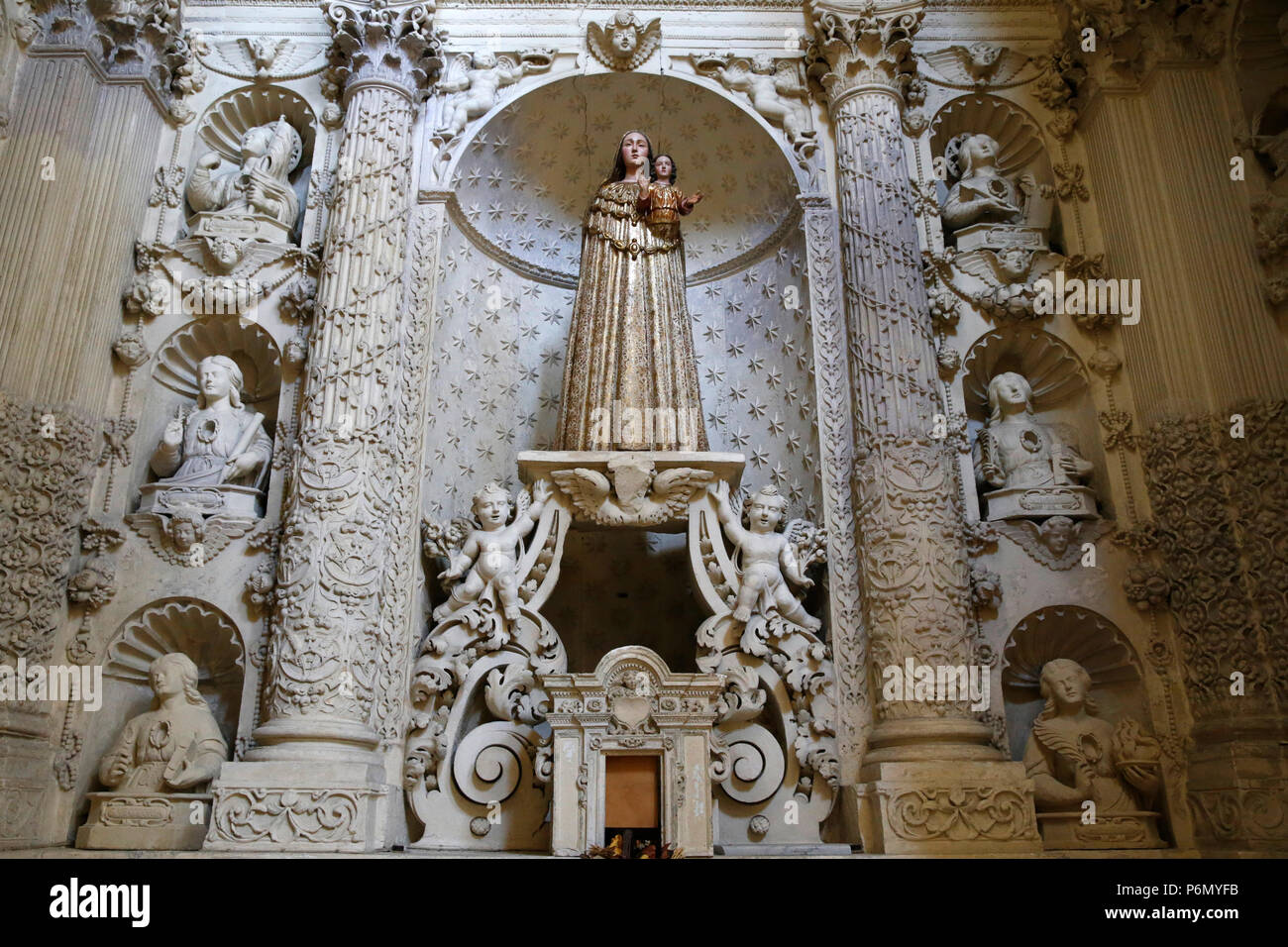 Lecce, Italy. Chiesa del Ges o del Buon Consiglio (16th century). Stock Photo