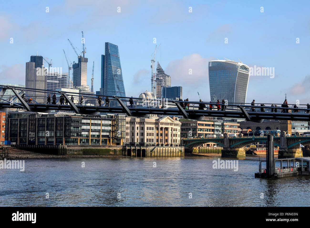 View of London from the Tate Modern. U.K. Stock Photo
