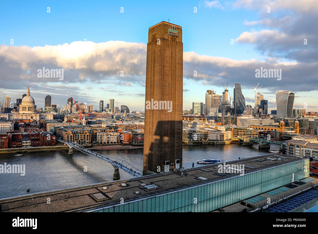 View of London from the Tate Modern. U.K. Stock Photo