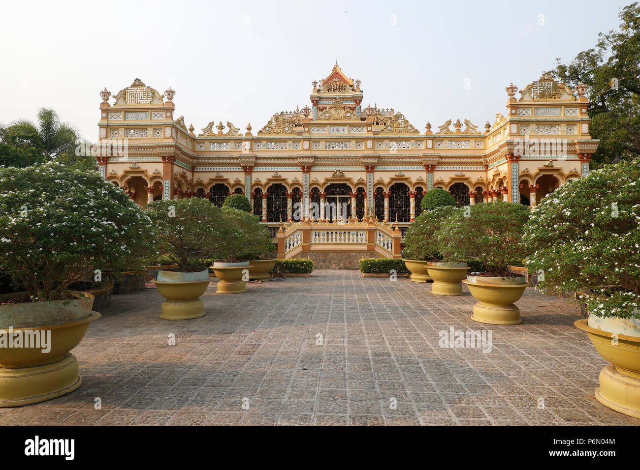 Vinh Trang Buddhist temple.  My Tho. Vietnam. Stock Photo