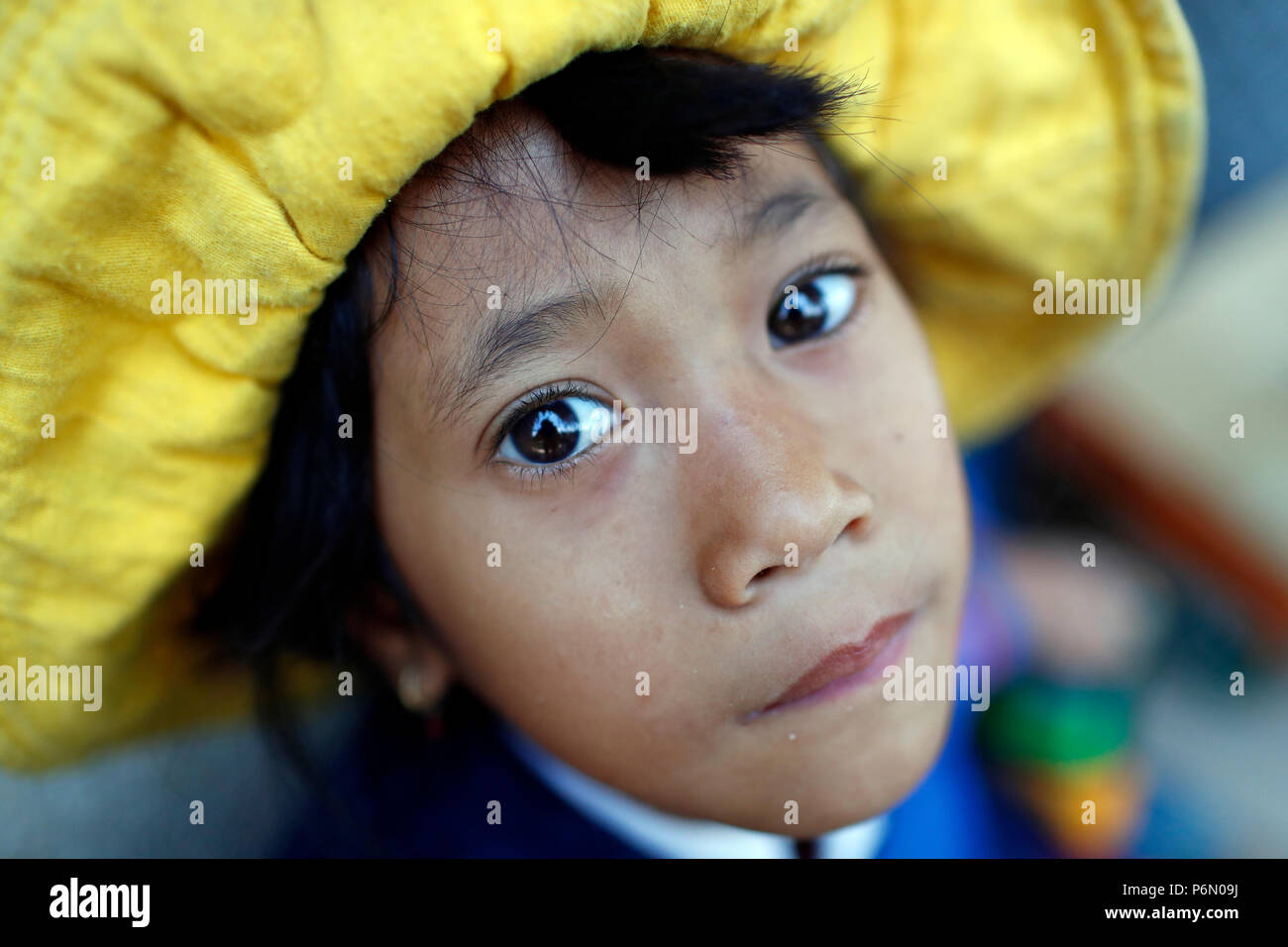 Free health clinic run by the Franciscan Missionaries of Mary.  Ethnic minority child. Dalat. Vietnam. Stock Photo