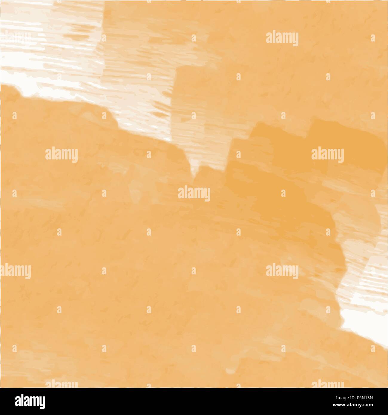 orange yellow watercolor brush stroke structure background pattern, vector illustration Stock Vector