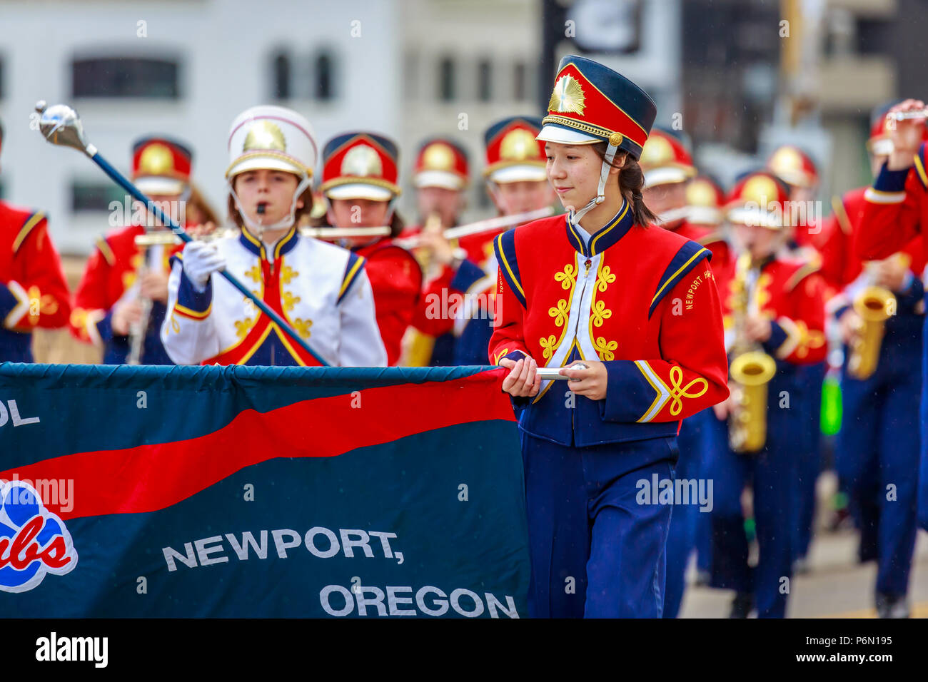 Portland, Oregon, USA June 9, 2018 Newport High School Marching Band