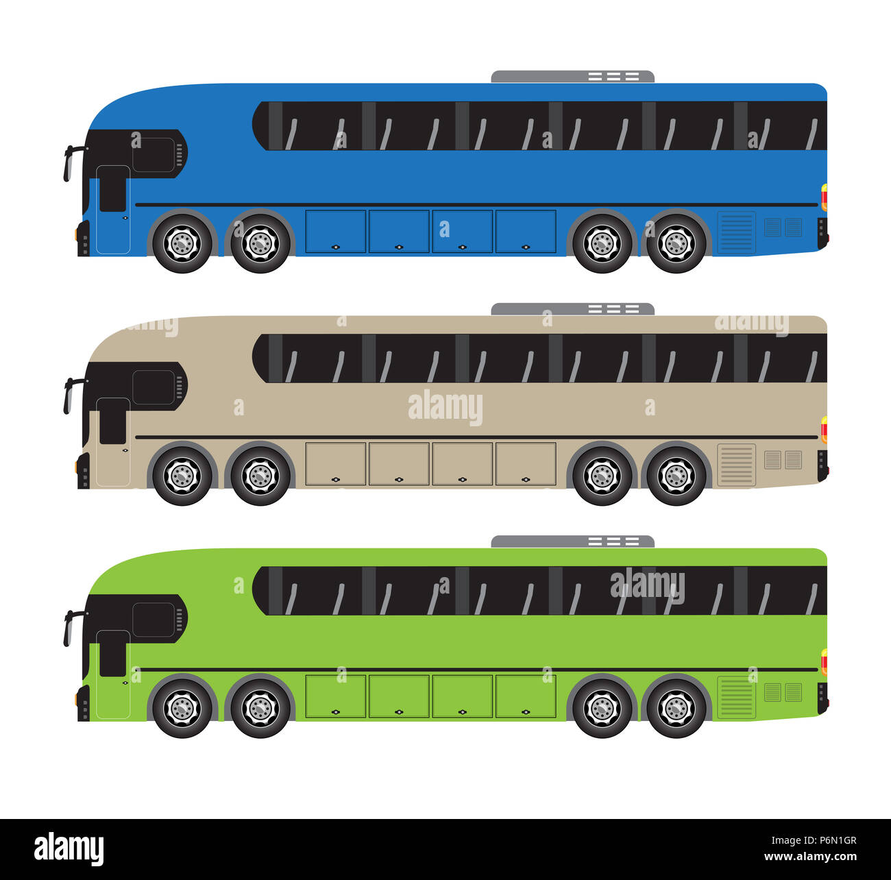 Quad axle coach or 10 Wheel Bus Vector and Illustration Stock Photo Alamy