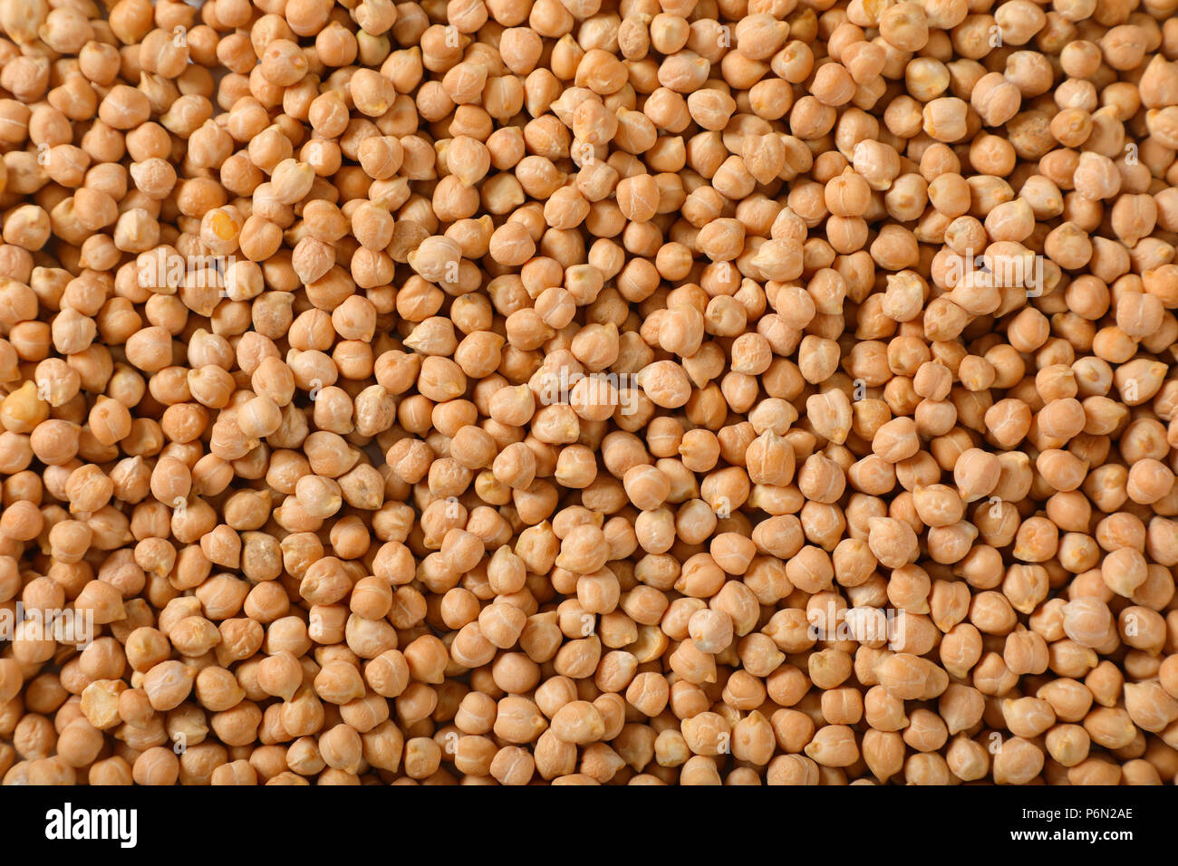 grains of raw chickpeas as a texture background Stock Photo