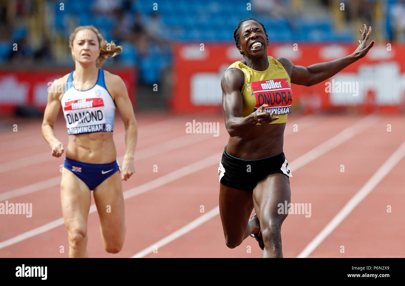 Great Britain's Anyika Onuora wins the Women's 400 Metres Final during