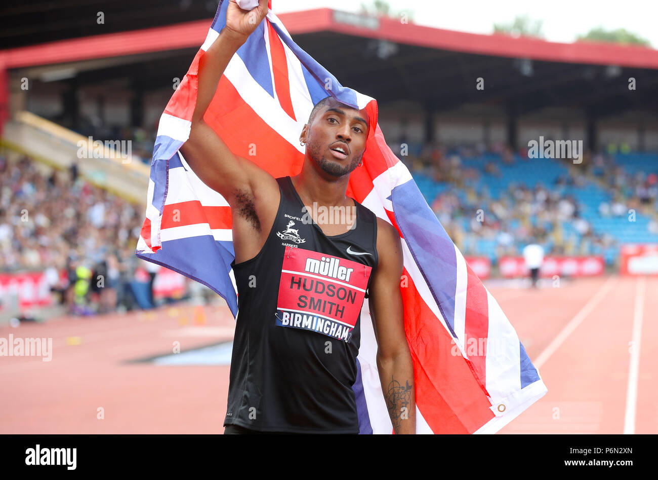 Great Britain's Matthew HudsonSmith celebrates winning the Men's 400