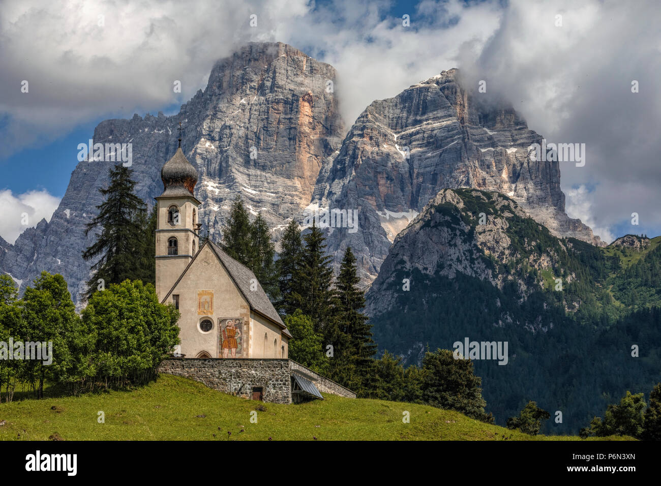 Selva di Cadore, Santa Fosca, Veneto, Dolomites, Italy, Europe Stock Photo