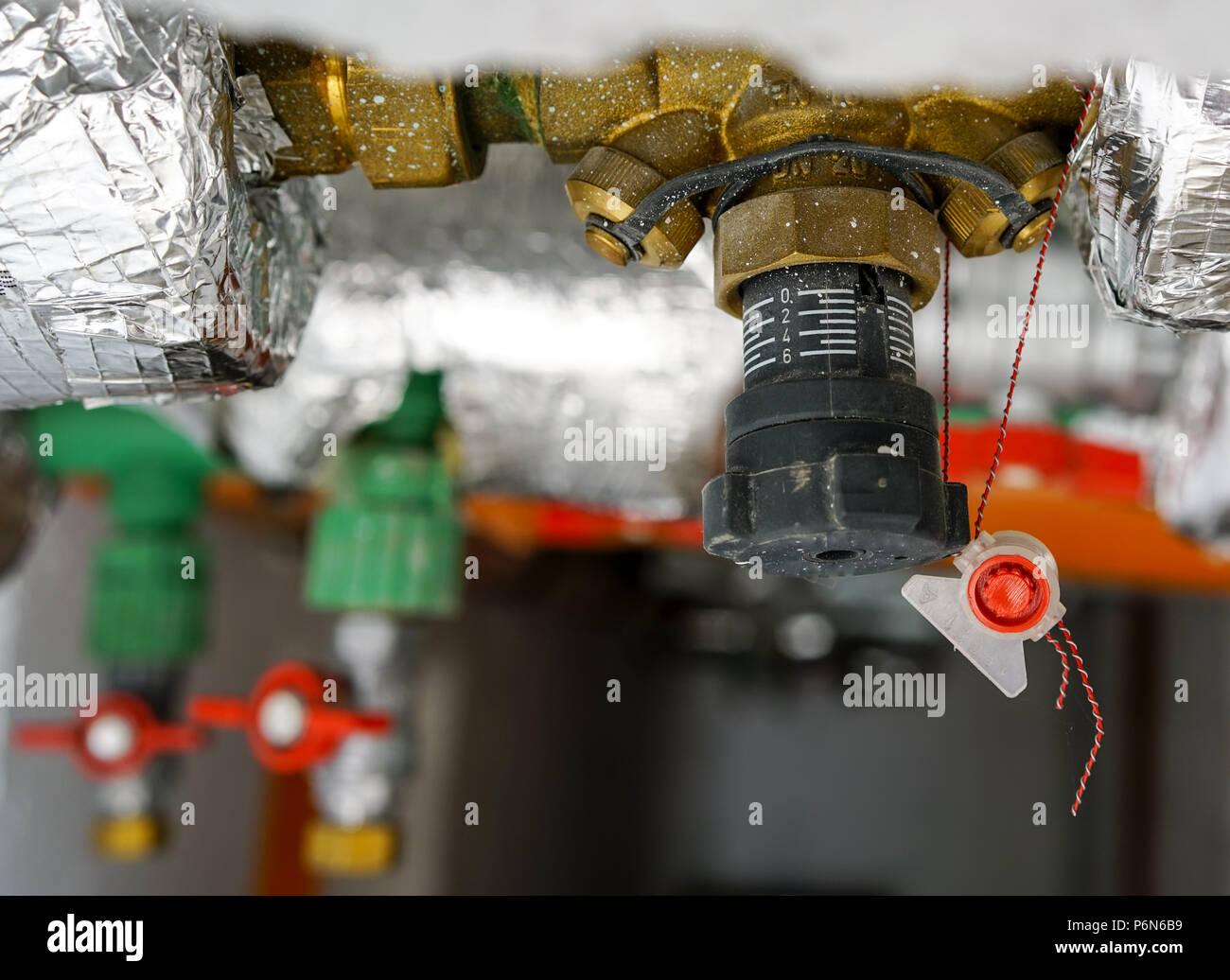 water and heating supply system of the house Stock Photo Alamy