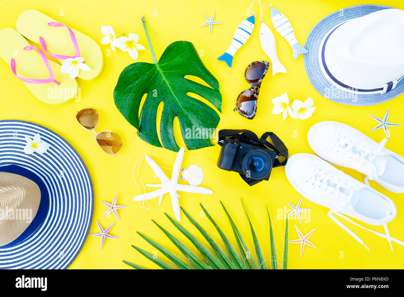 Summer flat lay scenery Stock Photo Alamy
