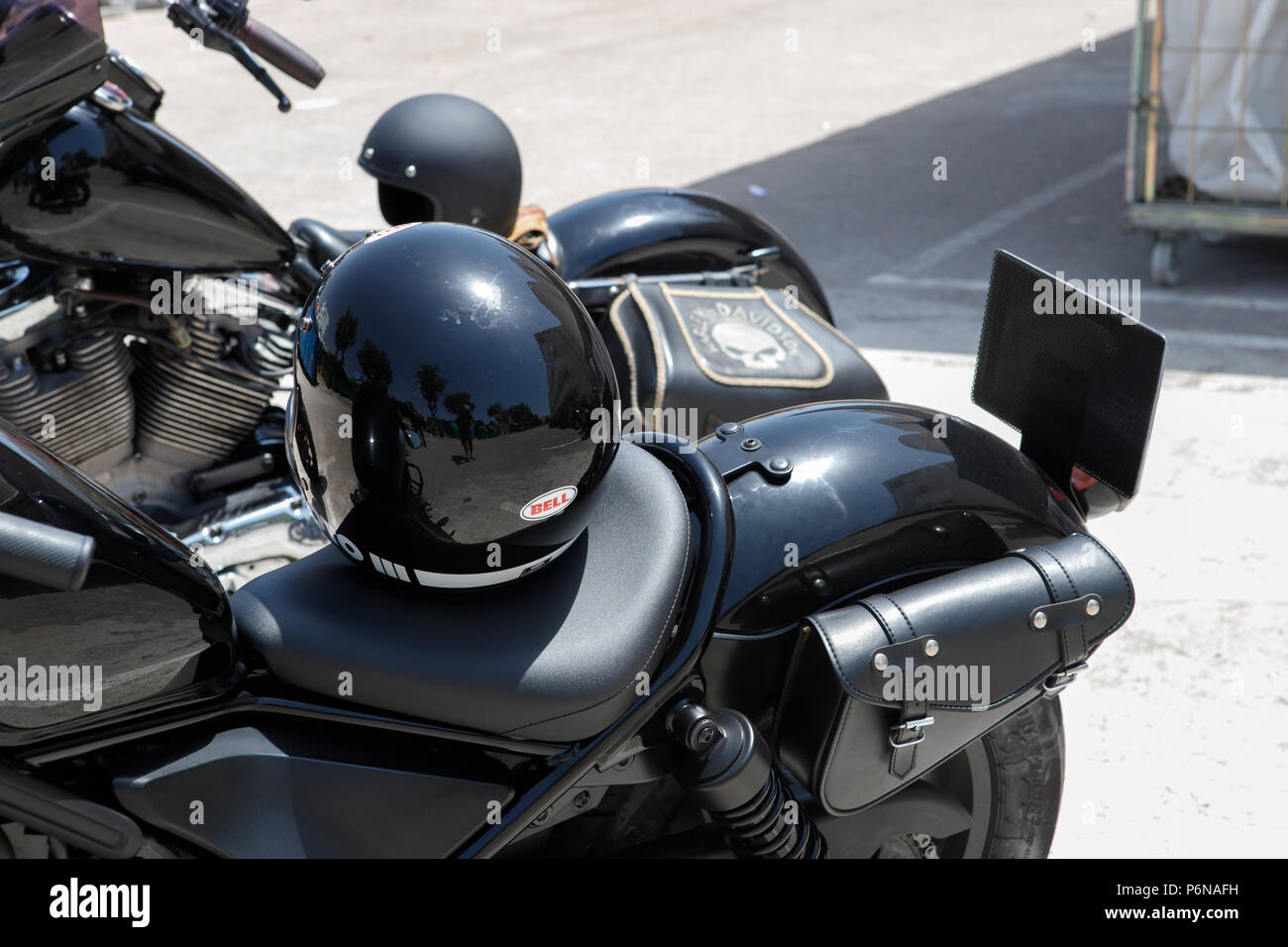 Motorbike Helmet Stock Photo