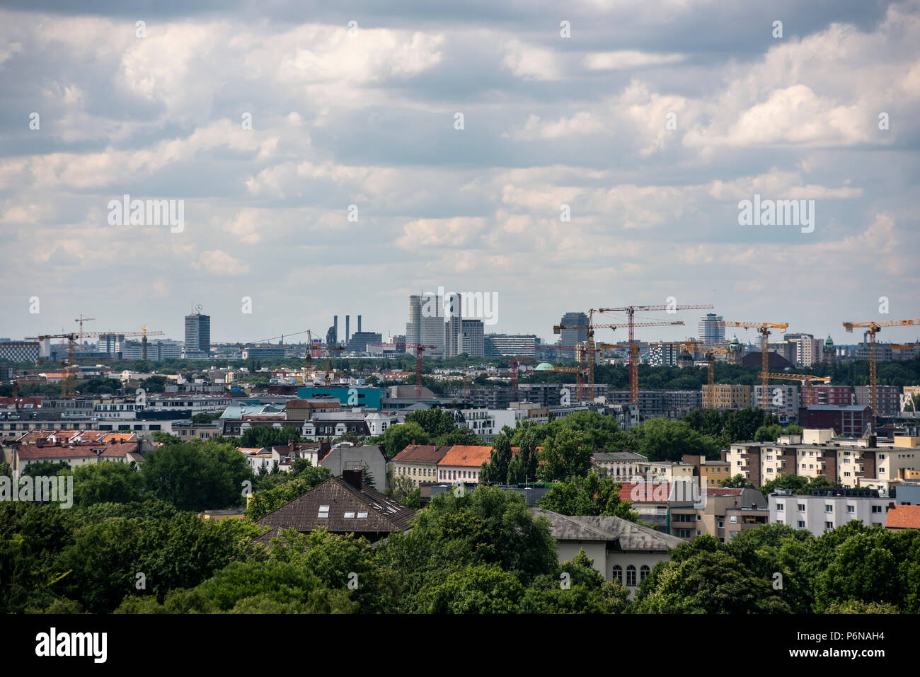 Aerial view berlin skyline dramatic hi-res stock photography and images ...