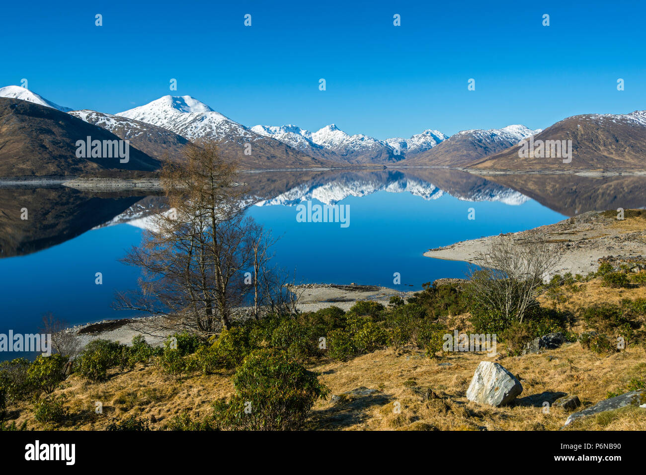 Sgùrr Mòr, Sgùrr na Ciche and the mountains of Knoydart over Loch