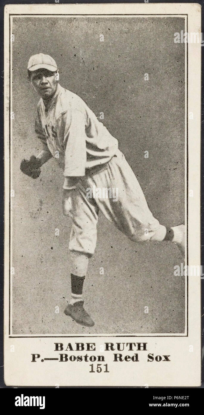 1916 M101-4 Sporting News Babe Ruth Rookie -151 Stock Photo - Alamy
