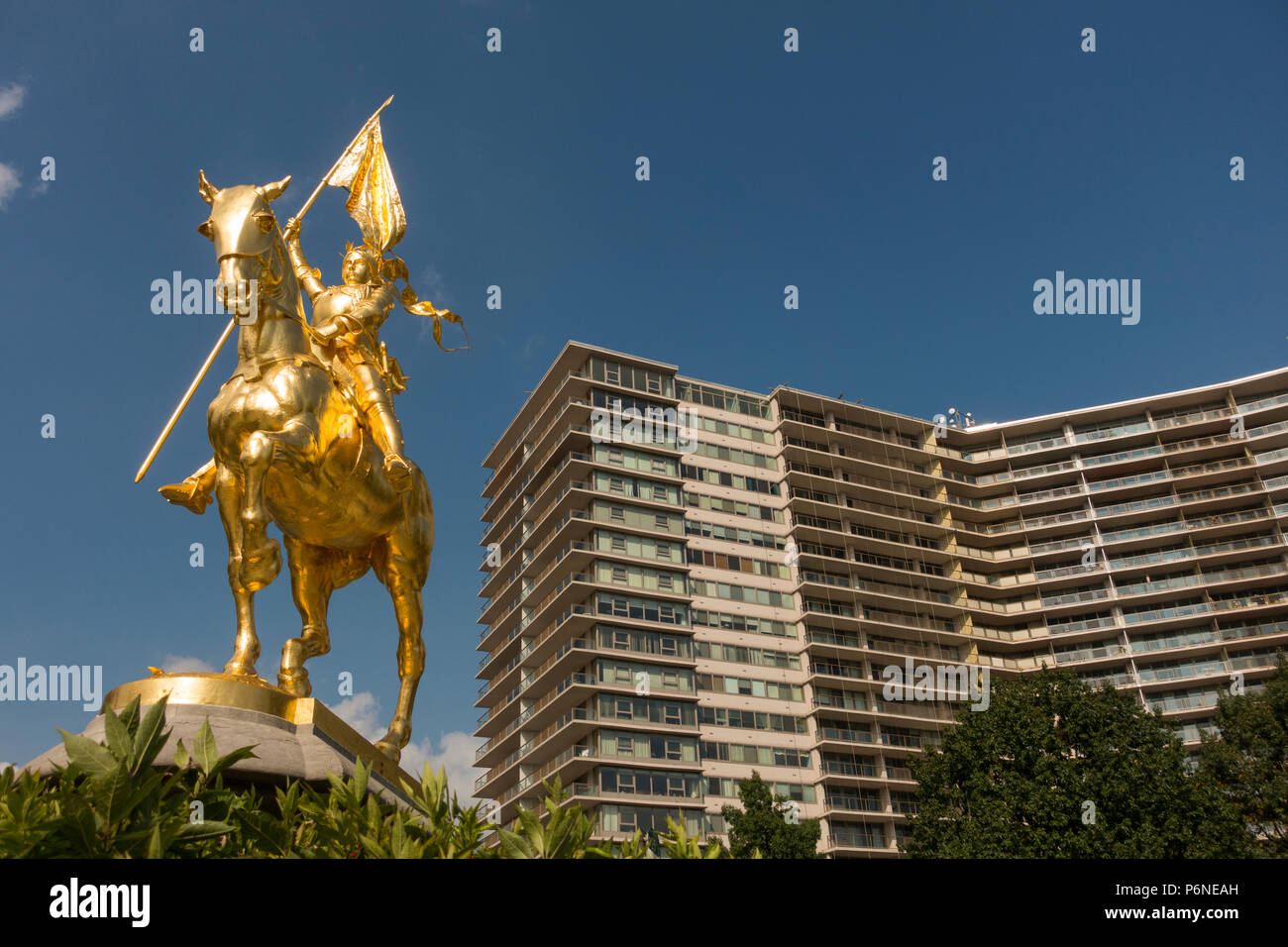 Joan of Arc statue in Philadelphia PA Stock Photo