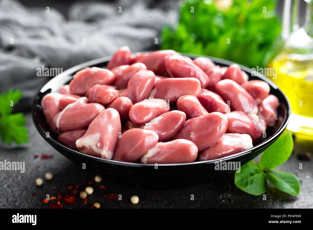 Raw chicken hearts. Fresh chicken hearts Stock Photo Alamy