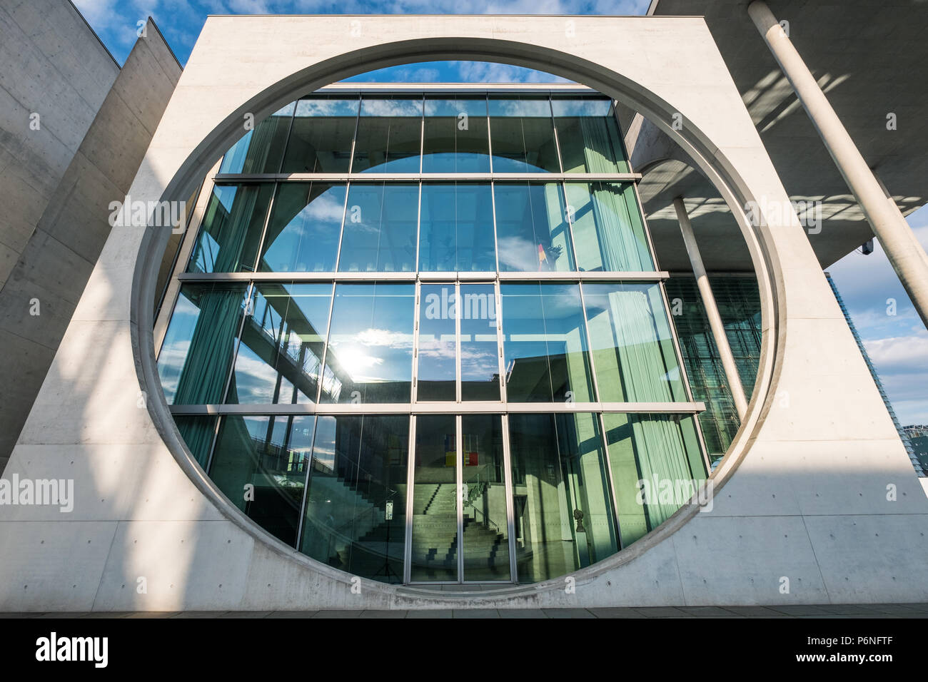 Berlin, Germany - june 2018: Government building exterior, modern Architecture of the Marie Elisabeth Lueders House in Berlin, Germany Stock Photo