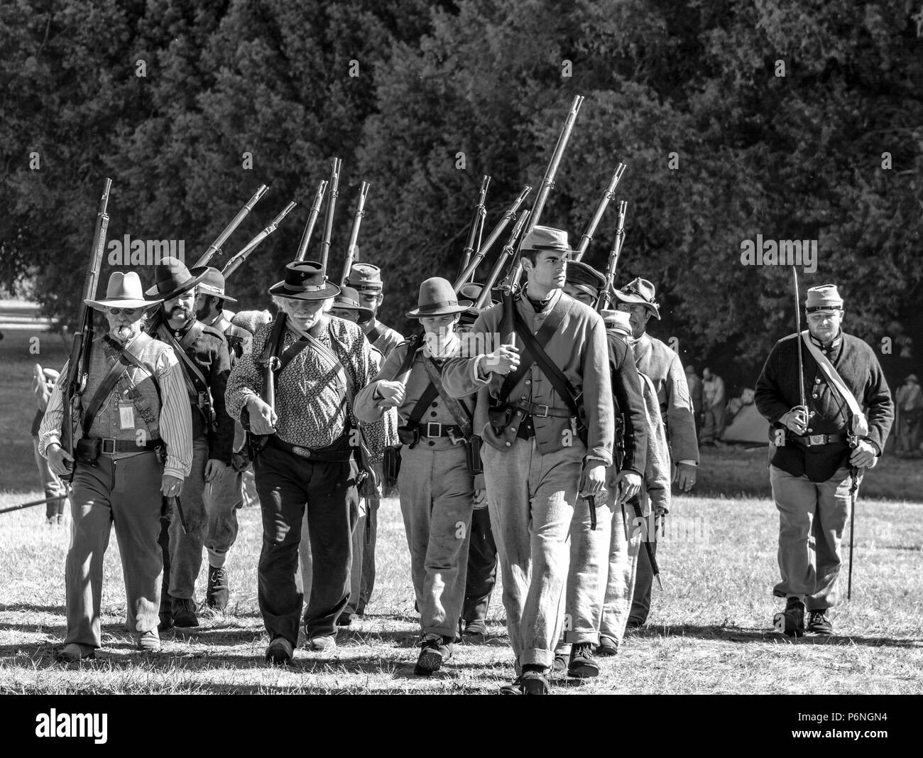 English civil war reenactment camp Black and White Stock Photos ...