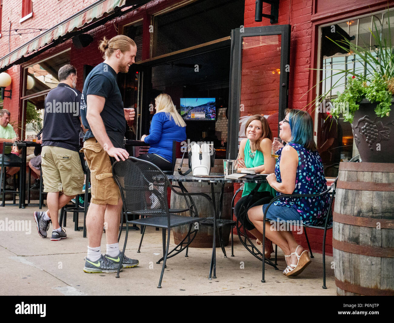 Sidewalk café, Rochester, Minnesota. Stock Photo