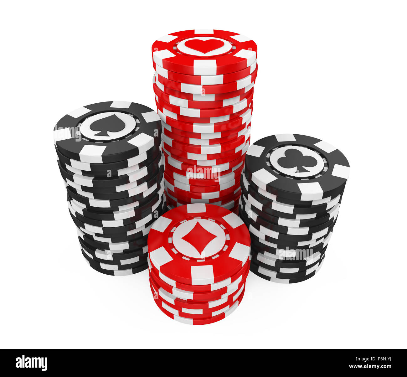 Casino Chips Stacks Isolated Stock Photo Alamy