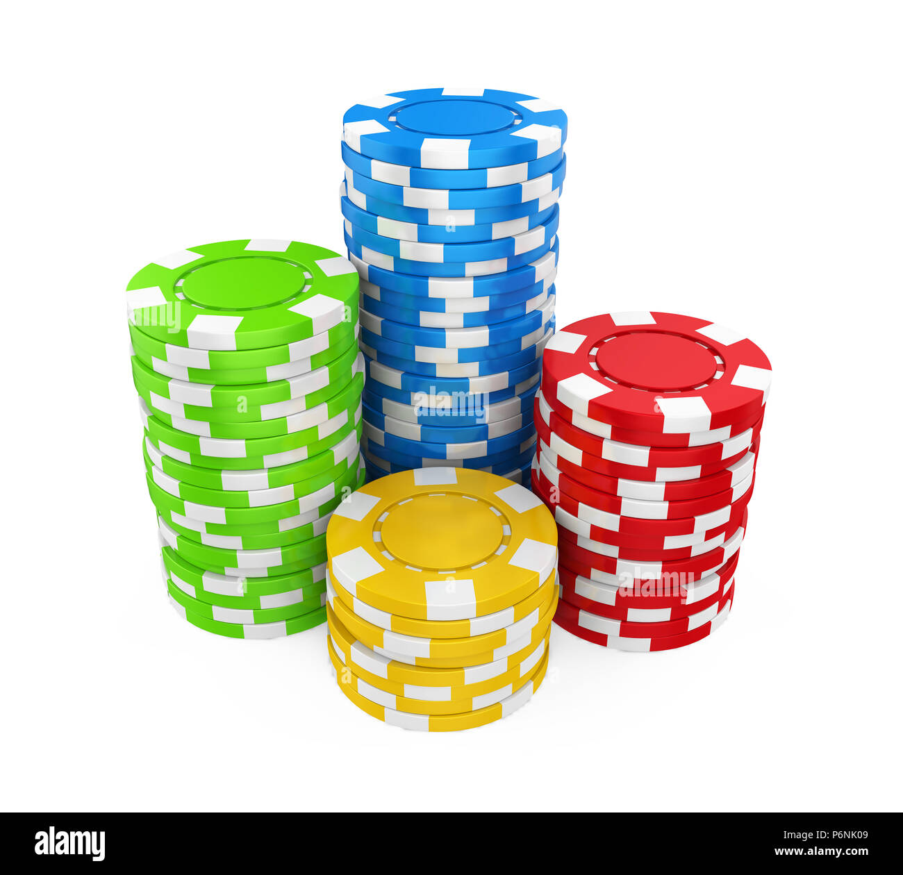 Casino Chips Stacks Isolated Stock Photo Alamy