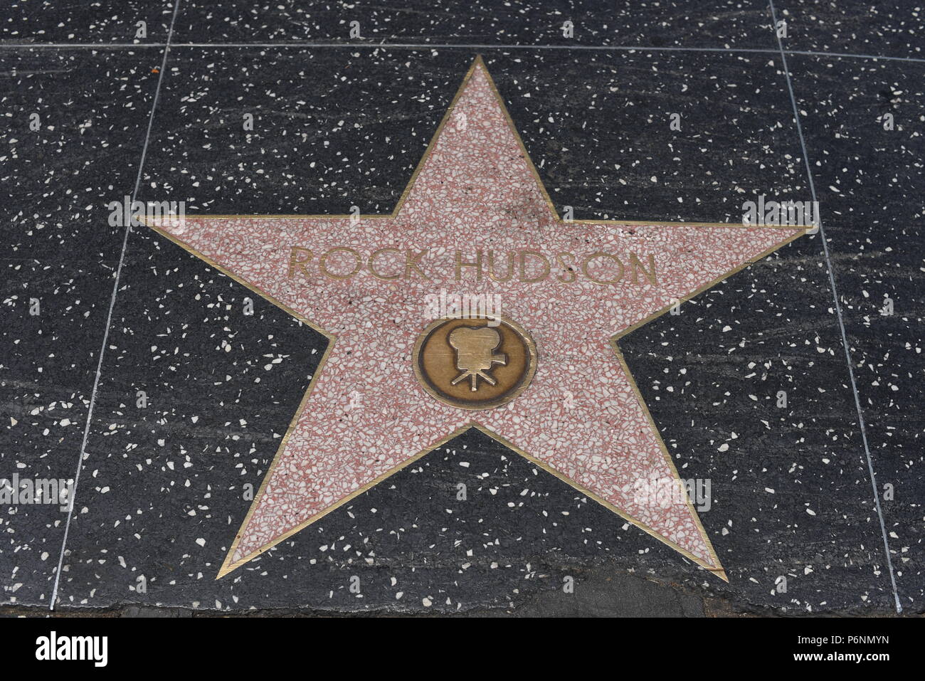 HOLLYWOOD, CA - June 29: Rock Hudson star on the Hollywood Walk of Fame in Hollywood, California on June 29, 2018. Stock Photo