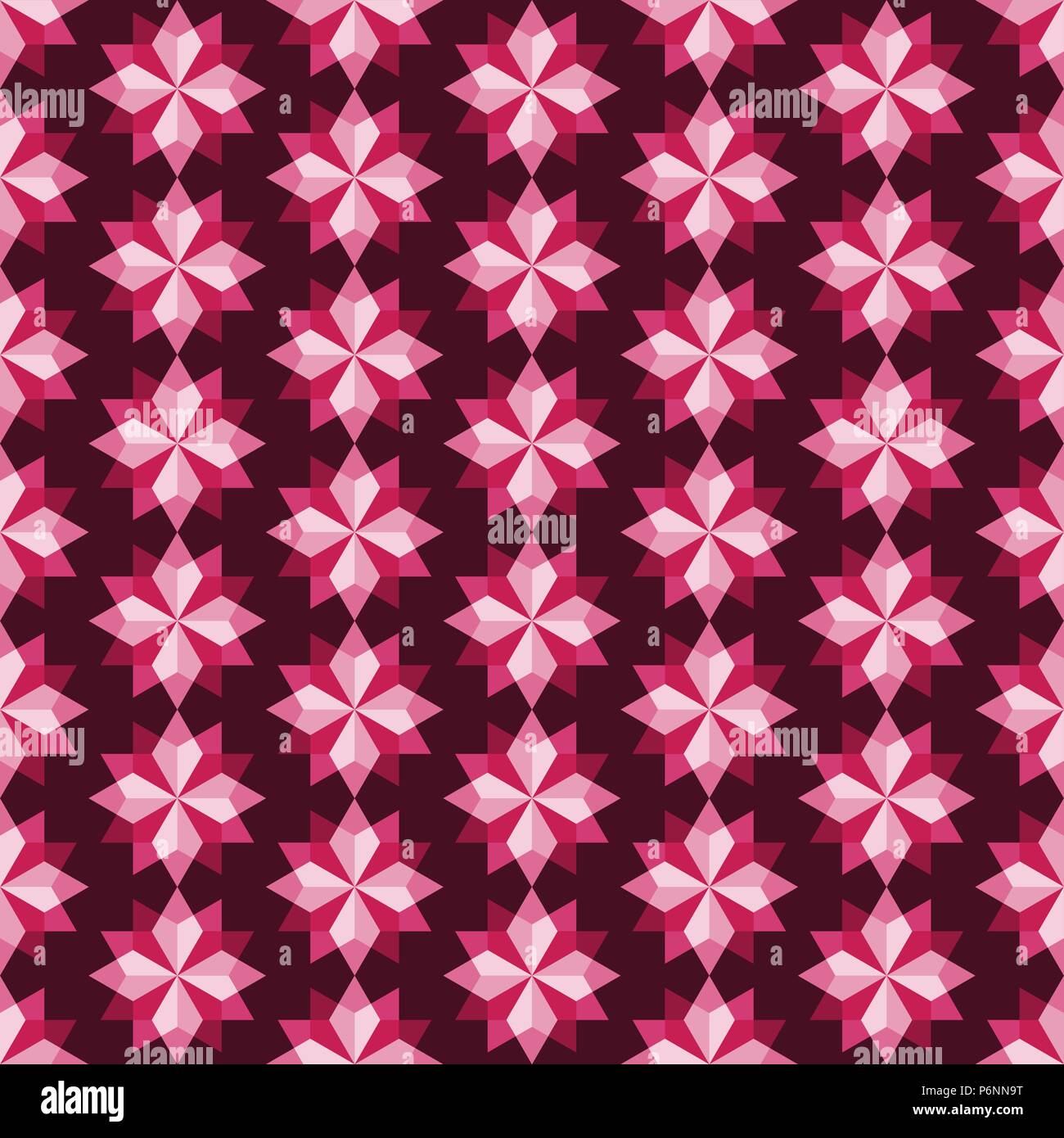 Red modern rhomboid or star seamless pattern in abstract feature ...