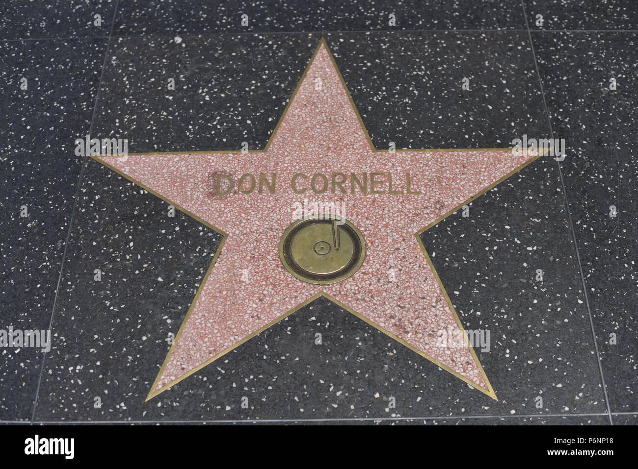 HOLLYWOOD, CA - June 29: Don Cornell star on the Hollywood Walk of Fame in Hollywood, California on June 29, 2018. Stock Photo