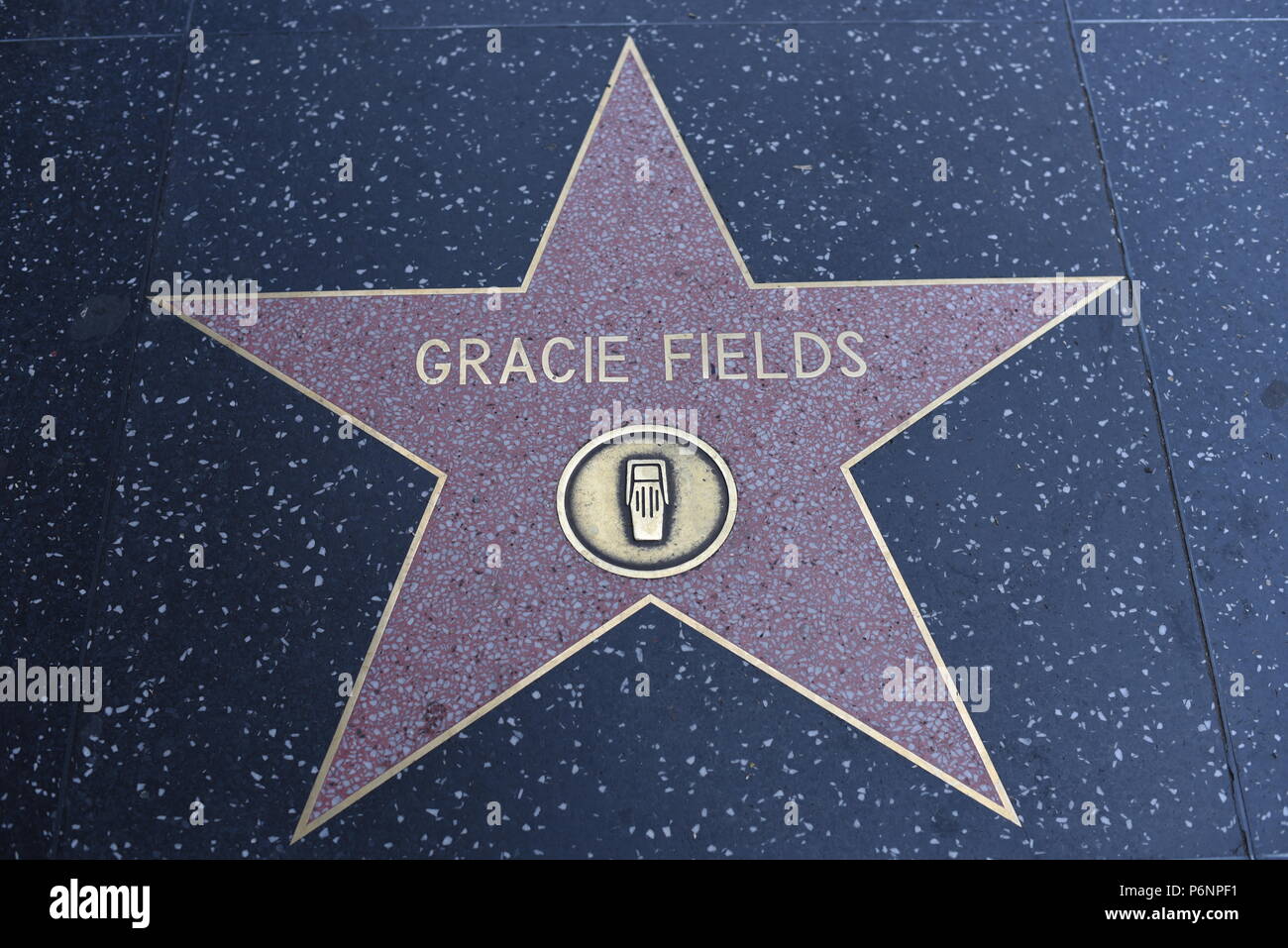 HOLLYWOOD, CA - June 29: Gracie Fields star on the Hollywood Walk of Fame in Hollywood, California on June 29, 2018. Stock Photo