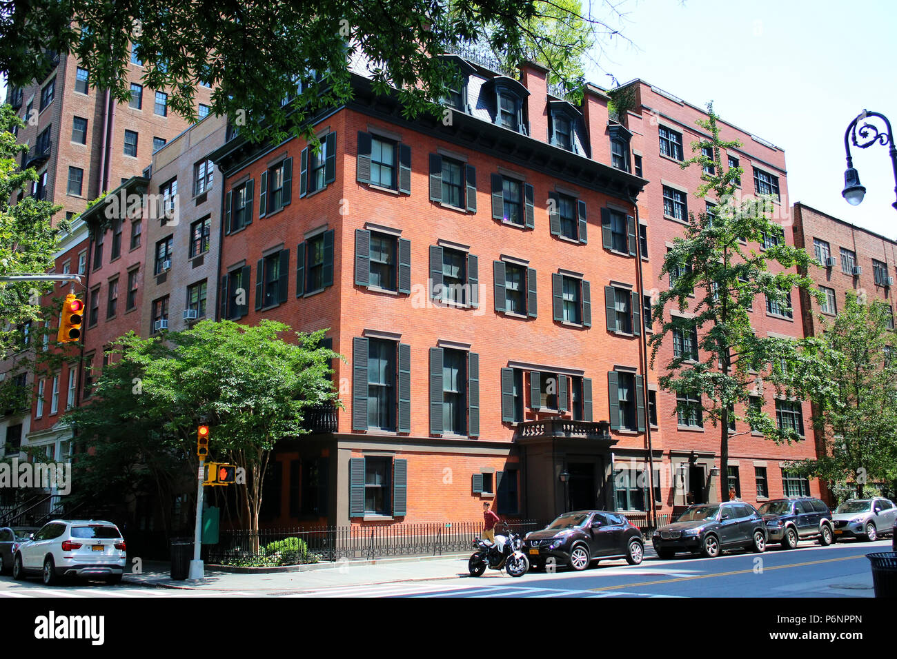 NEW YORK, NY - JUNE 22: Stuyvesant Fish House on the corner of Irving Place and Gramercy Park South, Gramercy Park Historic District, Manhattan on JUN Stock Photo