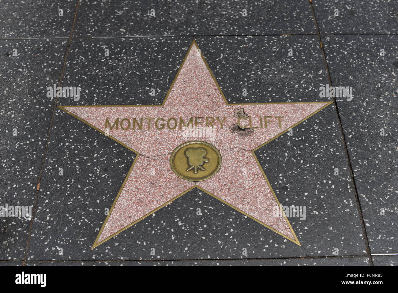 HOLLYWOOD, CA - June 29: Montgomery Clift star on the Hollywood Walk of Fame in Hollywood, California on June 29, 2018. Stock Photo