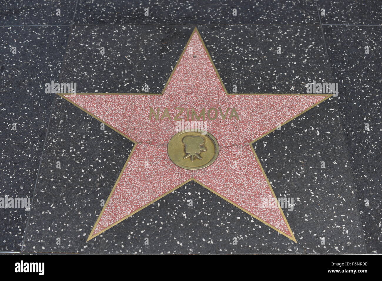 HOLLYWOOD, CA - June 29: Nazimova star on the Hollywood Walk of Fame in Hollywood, California on June 29, 2018. Stock Photo