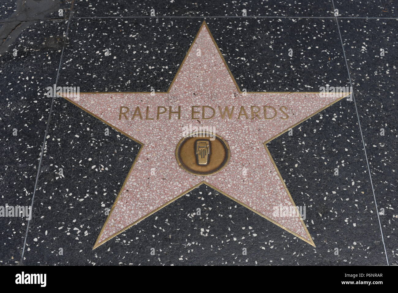 HOLLYWOOD, CA - June 29: Ralph Edwards star on the Hollywood Walk of Fame in Hollywood, California on June 29, 2018. Stock Photo