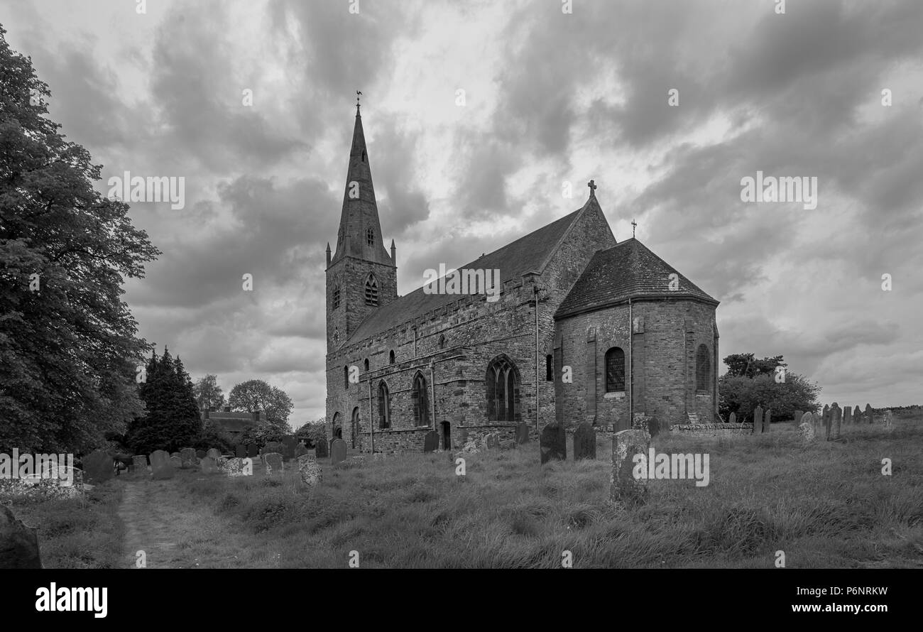 All Saints' Church, Brixworth, in Northamptonshire, is an outstanding example of early Anglo-Saxon architecture in central England. In 1930 Sir Alfred Stock Photo