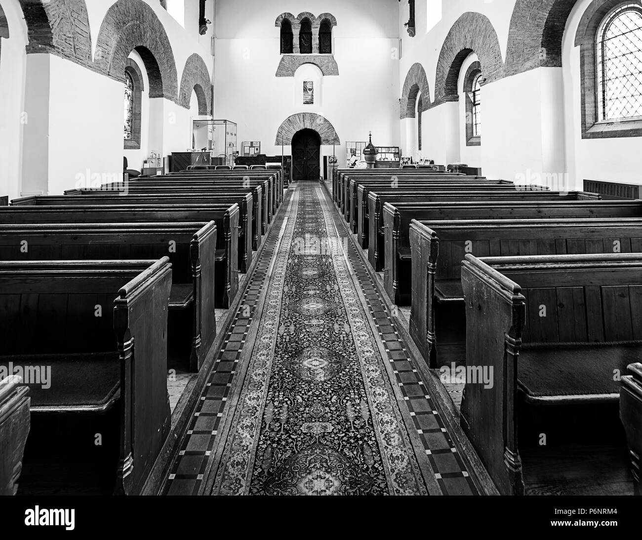 All Saints' Church, Brixworth, in Northamptonshire, is an outstanding example of early Anglo-Saxon architecture in central England. In 1930 Sir Alfred Stock Photo