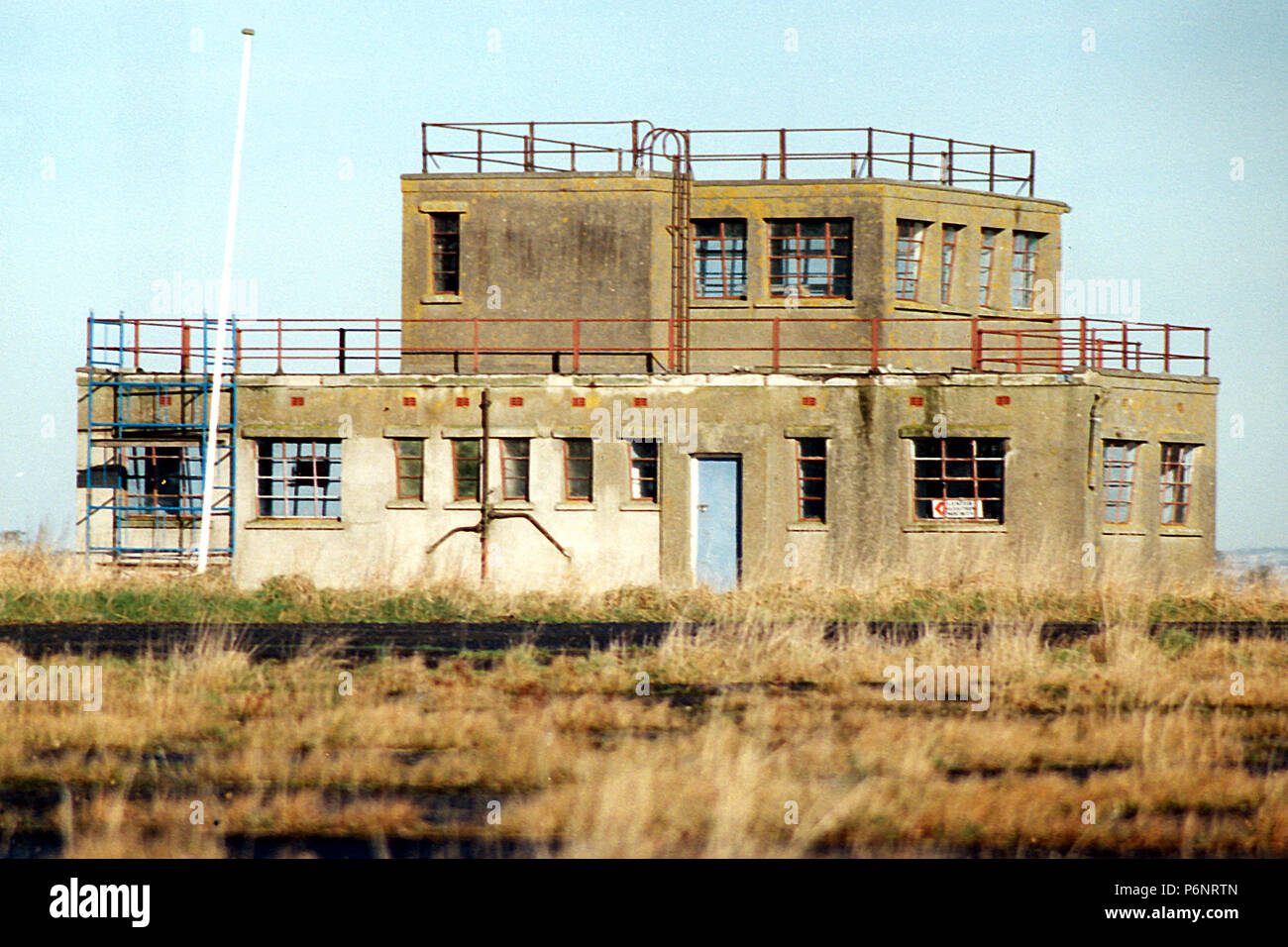 Control tower, RAF Langford Lodge Stock Photo