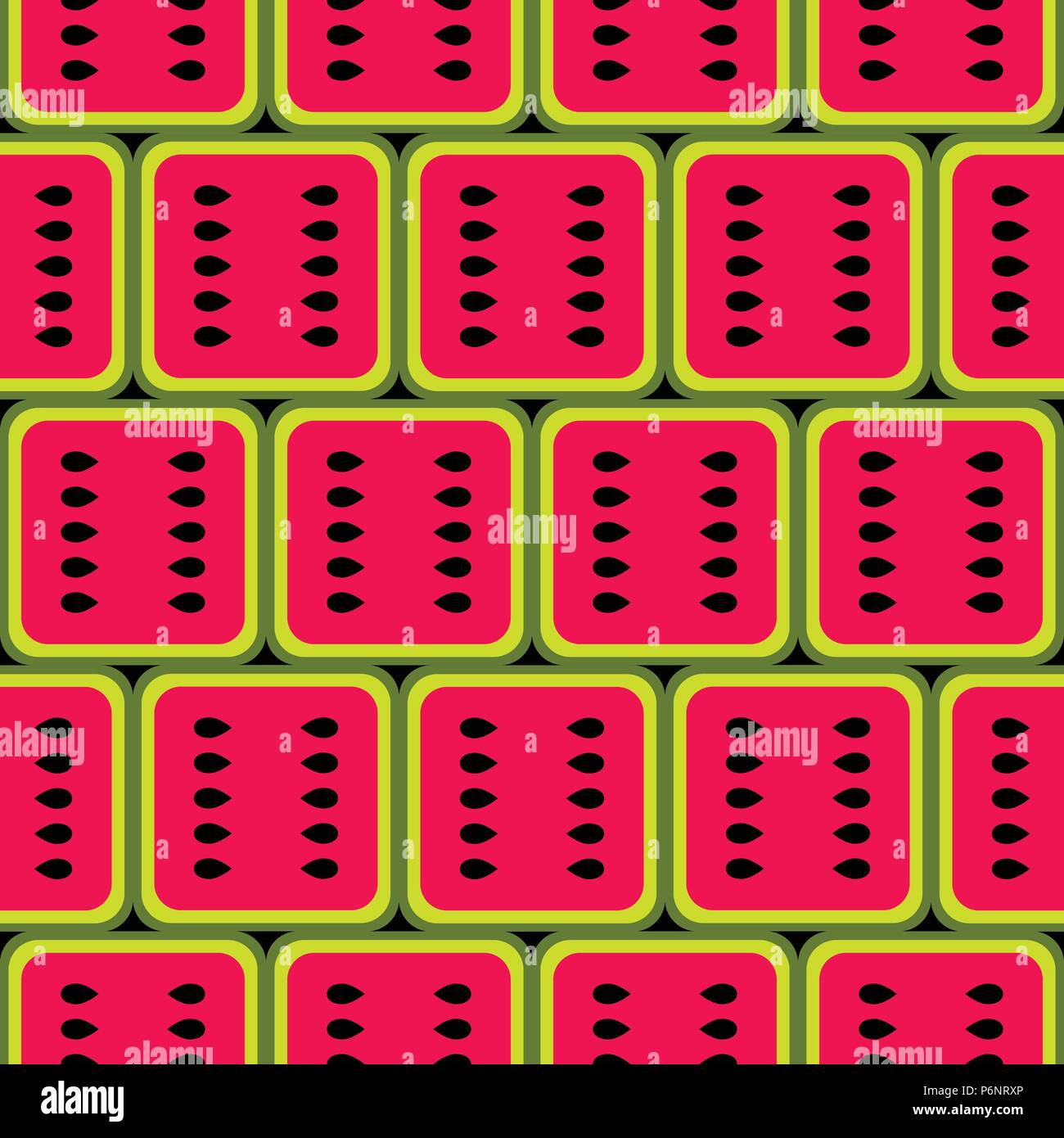 seamless background with watermelon. vector. Stock Vector