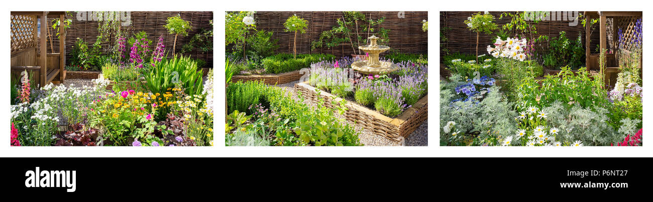 Romeo & Juliet's Garden in the 'Eye of York', 2018, York, UK Stock Photo